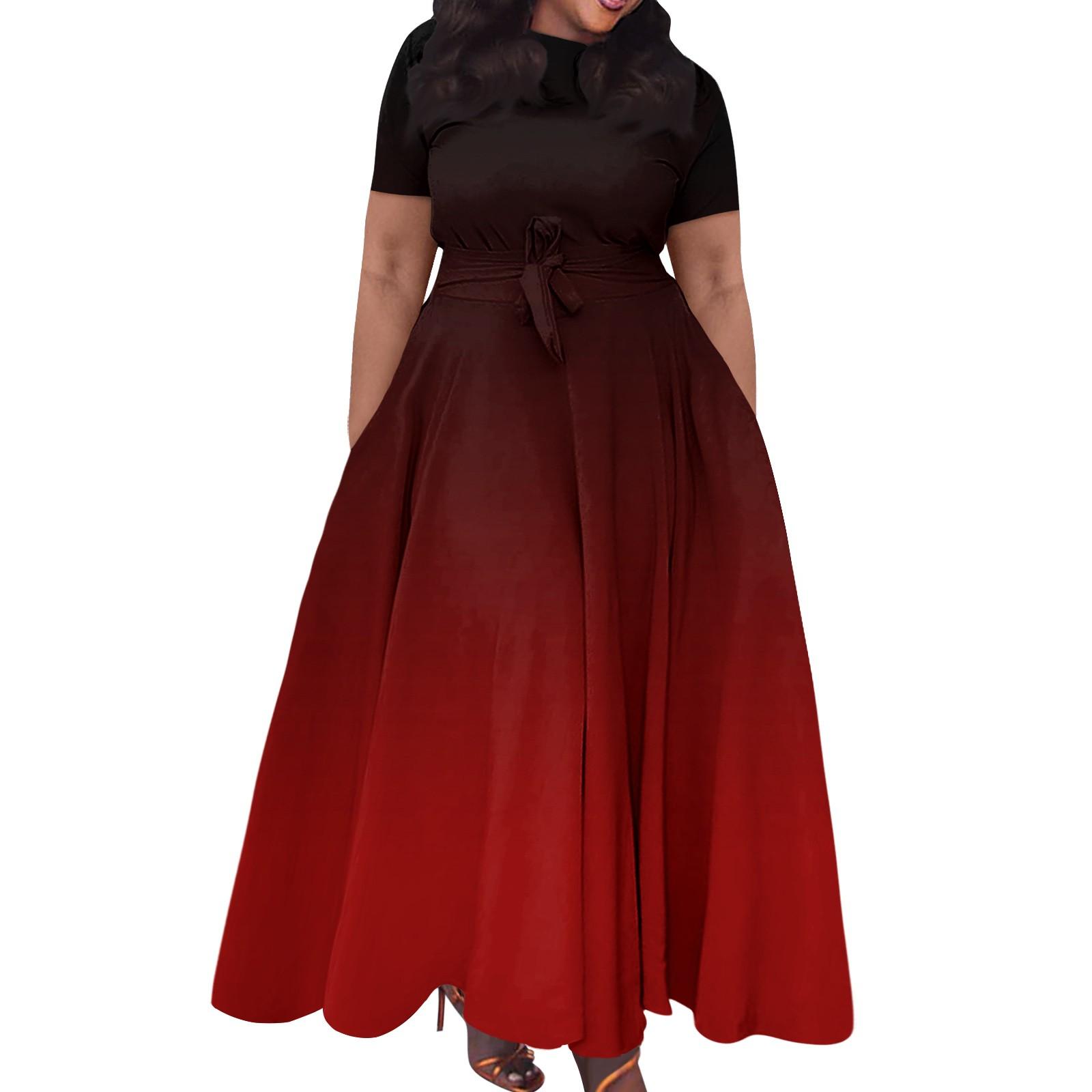 Женское повседневное модное свободное платье большого размера с принтом, круглым вырезом и короткими рукавами, карманными бретелями XL красный
Женское повседневное модное свободное платье большого размера с принтом, круглым вырезом и короткими рукавами, карманными бретелями XL красный