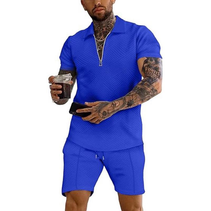 Knitted sweater independent station Men s casual solid color zipper lapel shirt short-sleeved set S
Knitted sweater independent station Men s casual solid color zipper lapel shirt short-sleeved set S