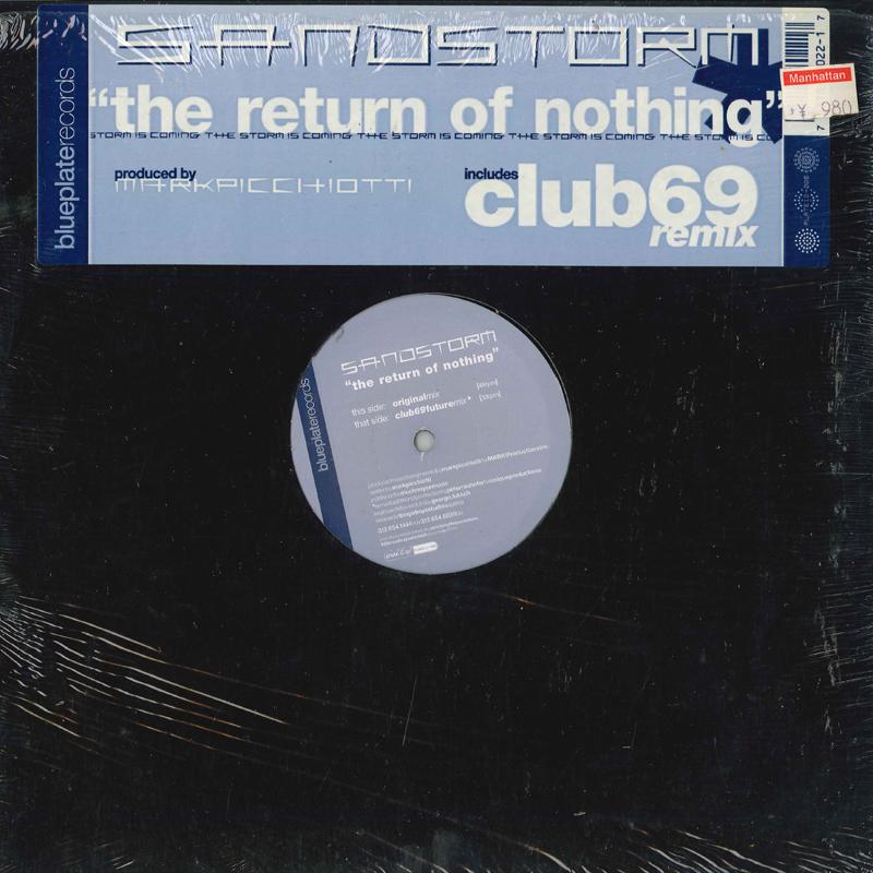 12inch Record SANDSTORM - Return Of Nothing PLATE12005 BLUEPLATE 1999 US Dance & Electronica Used
12inch Record SANDSTORM - Return Of Nothing PLATE12005 BLUEPLATE 1999 US Dance & Electronica Used