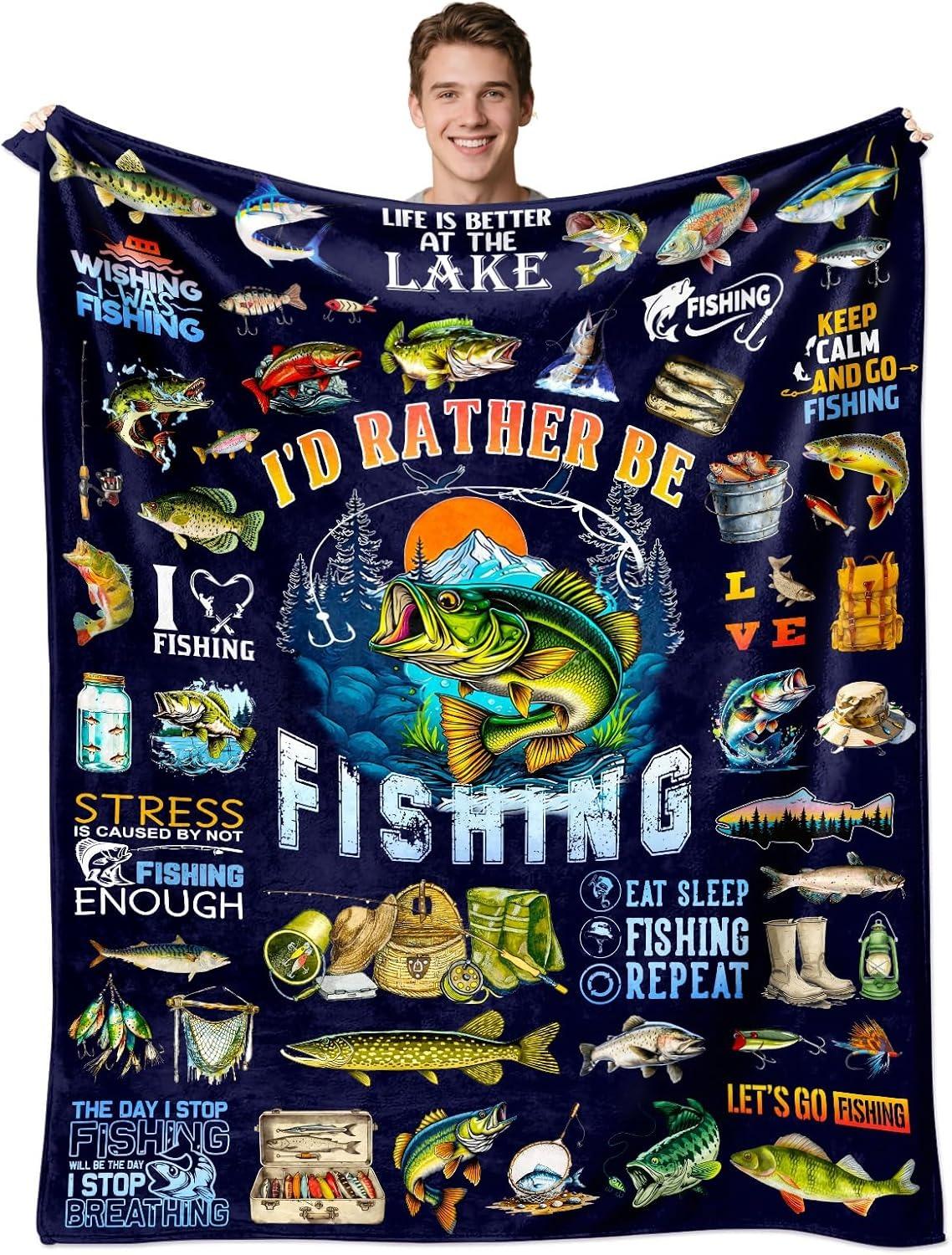 Fishing Theme Blanket Soft Throw Blanket for Living Room Couch Cozy Flannel Blankets for Boys Kids Perfect Gift for Home Decor 130x150cm
Fishing Theme Blanket Soft Throw Blanket for Living Room Couch Cozy Flannel Blankets for Boys Kids Perfect Gift for Home Decor 130x150cm