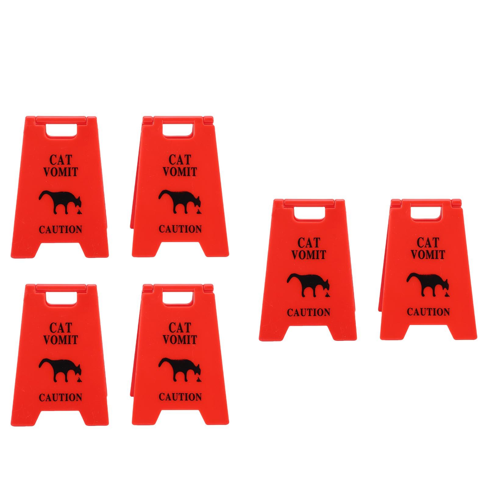 6PCS Cat Vomit Caution Signs Plastic Multifunctional Funny Cats Vomits Warning Sign for Indoor
6PCS Cat Vomit Caution Signs Plastic Multifunctional Funny Cats Vomits Warning Sign for Indoor