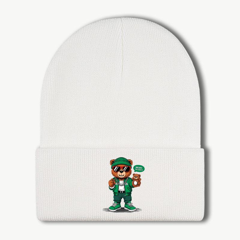 Trendy Bear Print Knit Beanie Soft Warm Comfortable Stretchy Cool Playful FashionForward Unisex Perfect for Daily Commutes
Trendy Bear Print Knit Beanie Soft Warm Comfortable Stretchy Cool Playful FashionForward Unisex Perfect for Daily Commutes