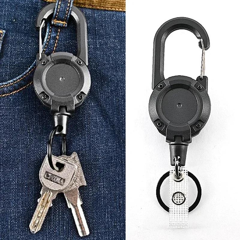 Retractable Heavy Duty Pull Reel Carabiner Key Chains Strong Steel Wire Rope Buckle Spring Key Ring Outdoor Sporty Keychain Tool чорний
Retractable Heavy Duty Pull Reel Carabiner Key Chains Strong Steel Wire Rope Buckle Spring Key Ring Outdoor Sporty Keychain Tool чорний