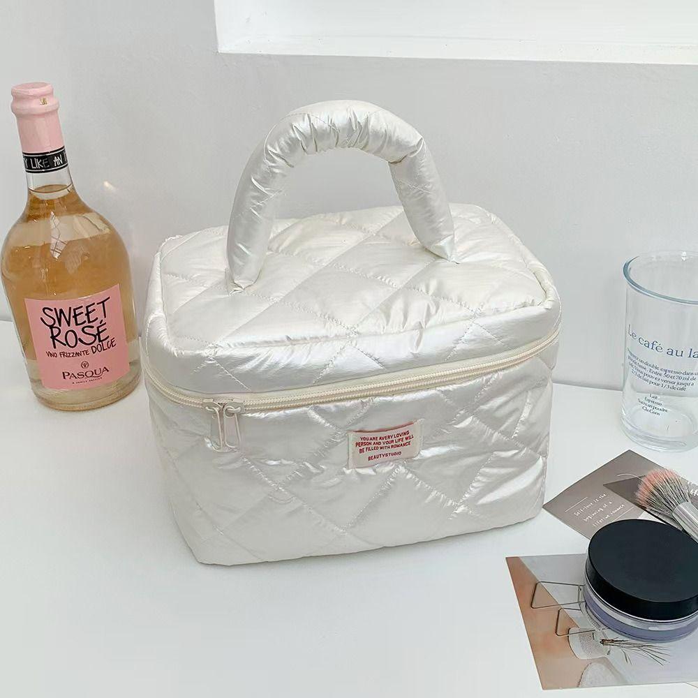 Handle Korean Pouch for Make Up Kit Portable Pouches Bag Organizer Plaid Make Up Pouch Bag Trips белый
Handle Korean Pouch for Make Up Kit Portable Pouches Bag Organizer Plaid Make Up Pouch Bag Trips белый