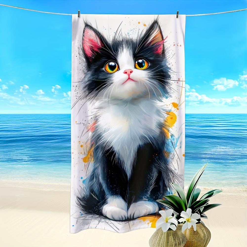 Artistic Tuxedo Cat Towel, Cute Black & White Kitten with Color Splatter on White Background Print Bath Towel Delicate Cat Lover W30*H60(CM)
Artistic Tuxedo Cat Towel, Cute Black & White Kitten with Color Splatter on White Background Print Bath Towel Delicate Cat Lover W30*H60(CM)