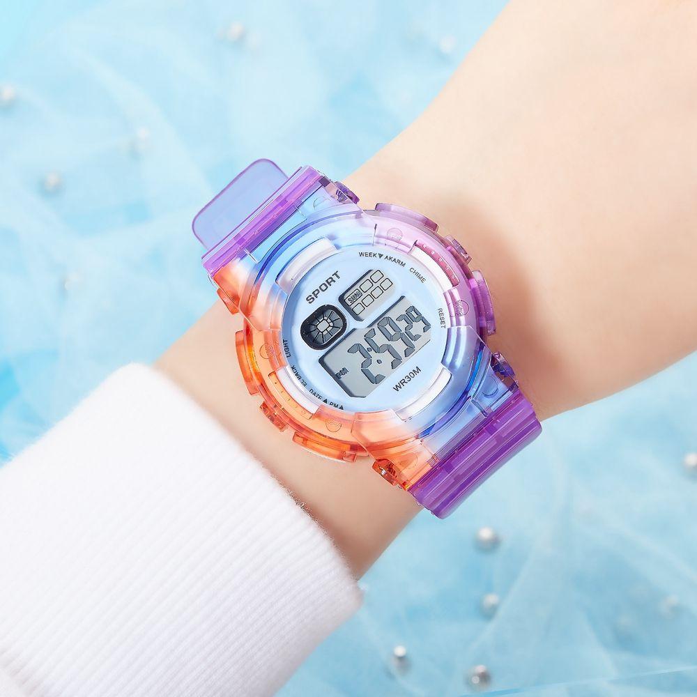 TPU Waterproof Electronic Watch Bracelet Disc Gradient Wristwatches Children s Sports Watch фиолетовый
TPU Waterproof Electronic Watch Bracelet Disc Gradient Wristwatches Children s Sports Watch фиолетовый