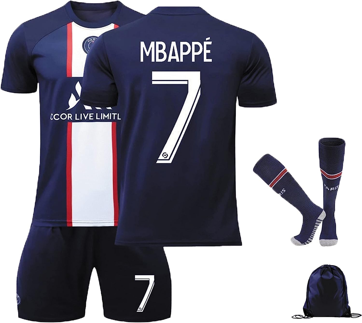 Футбольная форма PSG Paris Mbappe детская взрослая майка номер тренировочная одежда дышащая быстросохнущая настоящая юниорская реплика майки 22-23 Saint-Germain (L) 
Футбольная форма PSG Paris Mbappe детская взрослая майка номер тренировочная одежда дышащая быстросохнущая настоящая юниорская реплика майки 22-23 Saint-Germain (L)