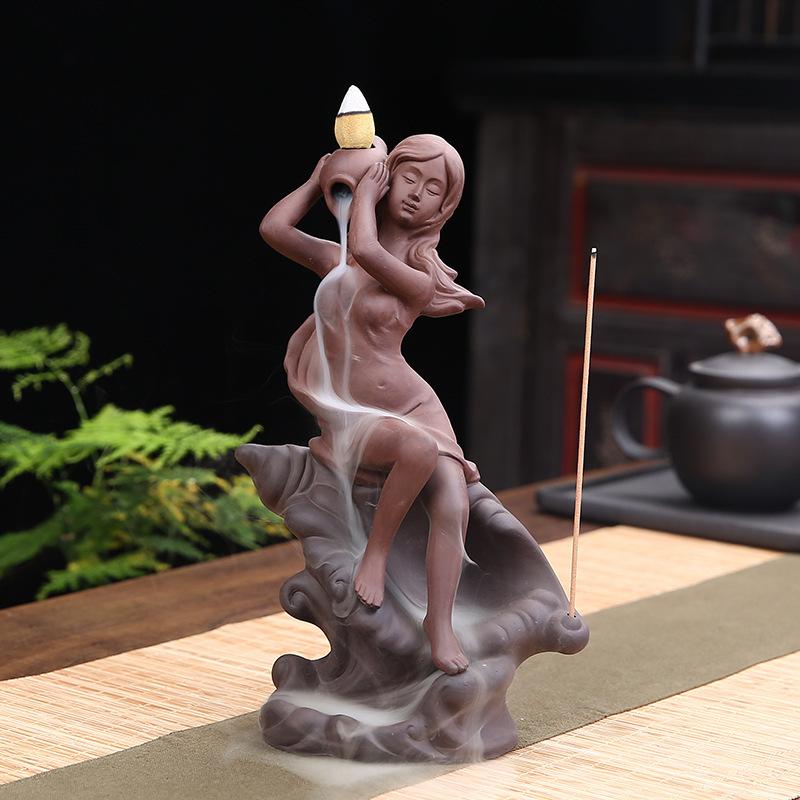 Purple Sands Ceramic Backflow Incense Burner Indoor Sandalwood Aloes Ornaments Home Office Decoration
Purple Sands Ceramic Backflow Incense Burner Indoor Sandalwood Aloes Ornaments Home Office Decoration