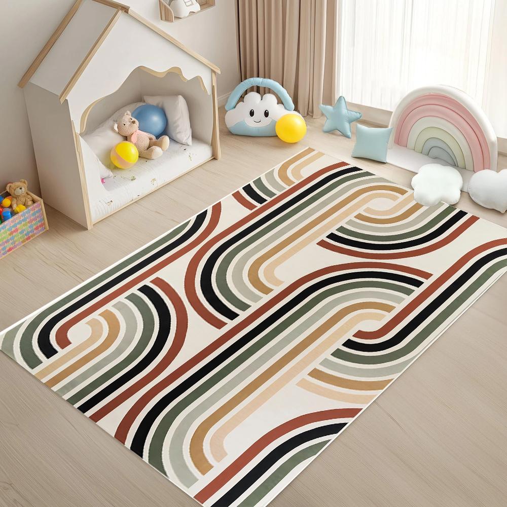 Retro Rainbow Stripe Pattern Soft Area Rug Non Slip Decorative Floor Mat for Living Room Bedroom Kids Playroom 40X60cm
Retro Rainbow Stripe Pattern Soft Area Rug Non Slip Decorative Floor Mat for Living Room Bedroom Kids Playroom 40X60cm