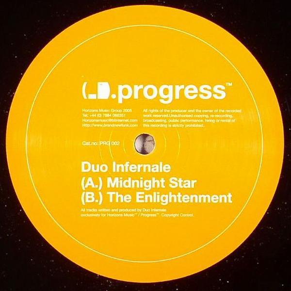 12inch Record DUO INFERNALE - Midnight Star / The Enlightenment PRG002 Progress 2006 UK Dance & Electronica Used
12inch Record DUO INFERNALE - Midnight Star / The Enlightenment PRG002 Progress 2006 UK Dance & Electronica Used