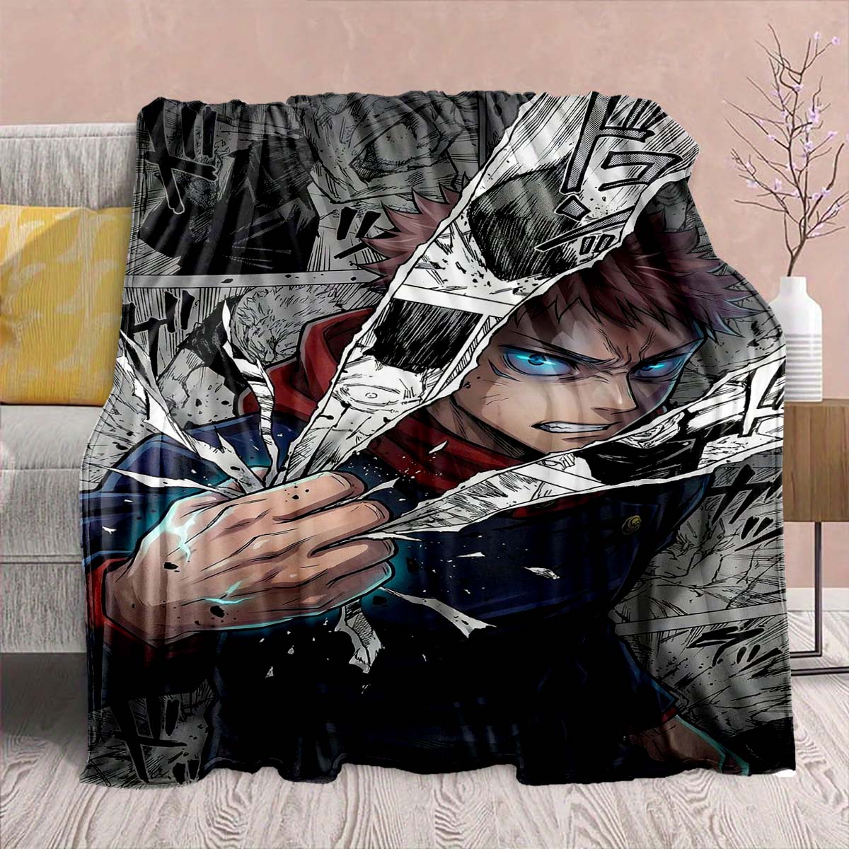 Jujutsu Kaisen Anime Flannel Blanket - Soft Warm Perfect for Sofa, Bedding Camping Travel Office Home Decor 75x90cm
Jujutsu Kaisen Anime Flannel Blanket - Soft Warm Perfect for Sofa, Bedding Camping Travel Office Home Decor 75x90cm