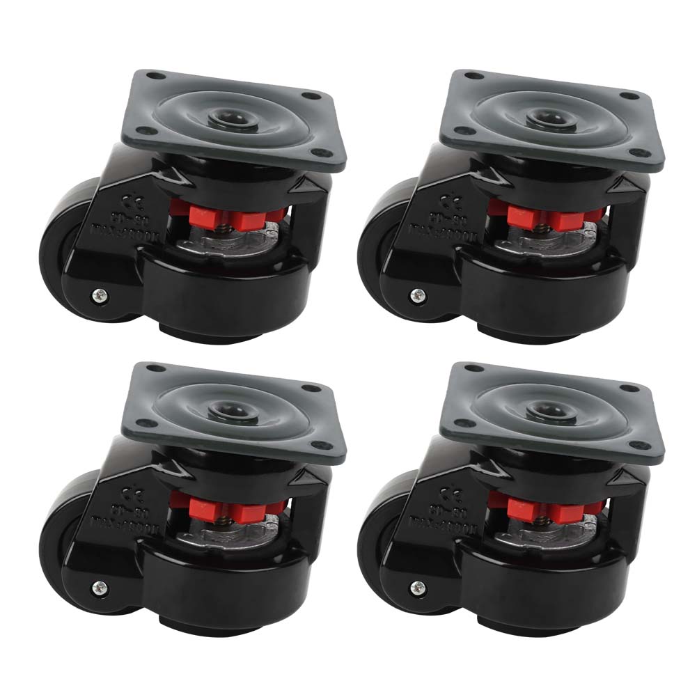 4pcs Level Adjustment Caster GD80F Heavy Duty Industrial Roller Wheel Leveling Caster Wheels Black
4pcs Level Adjustment Caster GD80F Heavy Duty Industrial Roller Wheel Leveling Caster Wheels Black