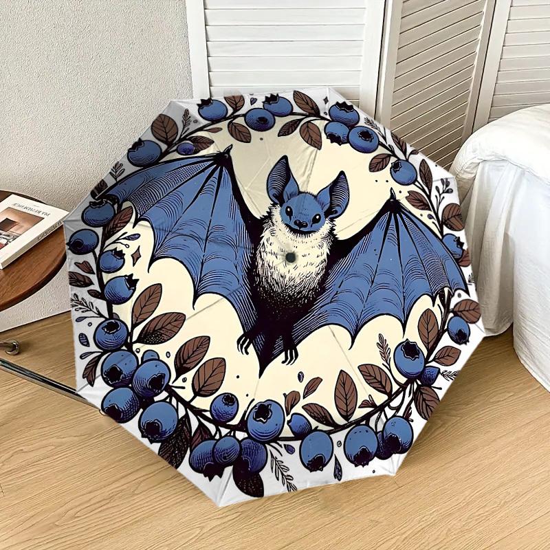 1pc Bat Blueberries Automatic Folding Umbrella 8 Rib Iron Frame, Suitable for Travel, Daily Use, Birthday, Women & Men Gift c1231076
1pc Bat Blueberries Automatic Folding Umbrella 8 Rib Iron Frame, Suitable for Travel, Daily Use, Birthday, Women & Men Gift c1231076