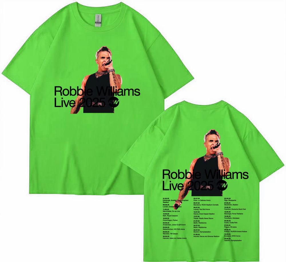 Robbie Williams Live 2025 Tour Cover Tshirts Men Women High Street Hip Hop Punk T Shirt Summer Casual Short Sleeve Tshirt Tops 4XL
Robbie Williams Live 2025 Tour Cover Tshirts Men Women High Street Hip Hop Punk T Shirt Summer Casual Short Sleeve Tshirt Tops 4XL