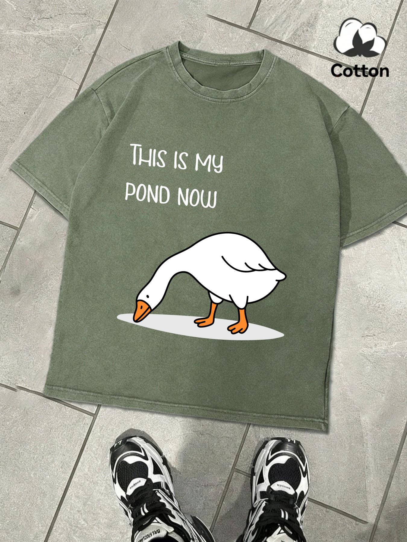This Is My Pond Now Goose Print Snow Wash Mens Tee Summer New TShirt Soft Trendy Washed Clothes Unisex Cotton ONeck Tops S
This Is My Pond Now Goose Print Snow Wash Mens Tee Summer New TShirt Soft Trendy Washed Clothes Unisex Cotton ONeck Tops S