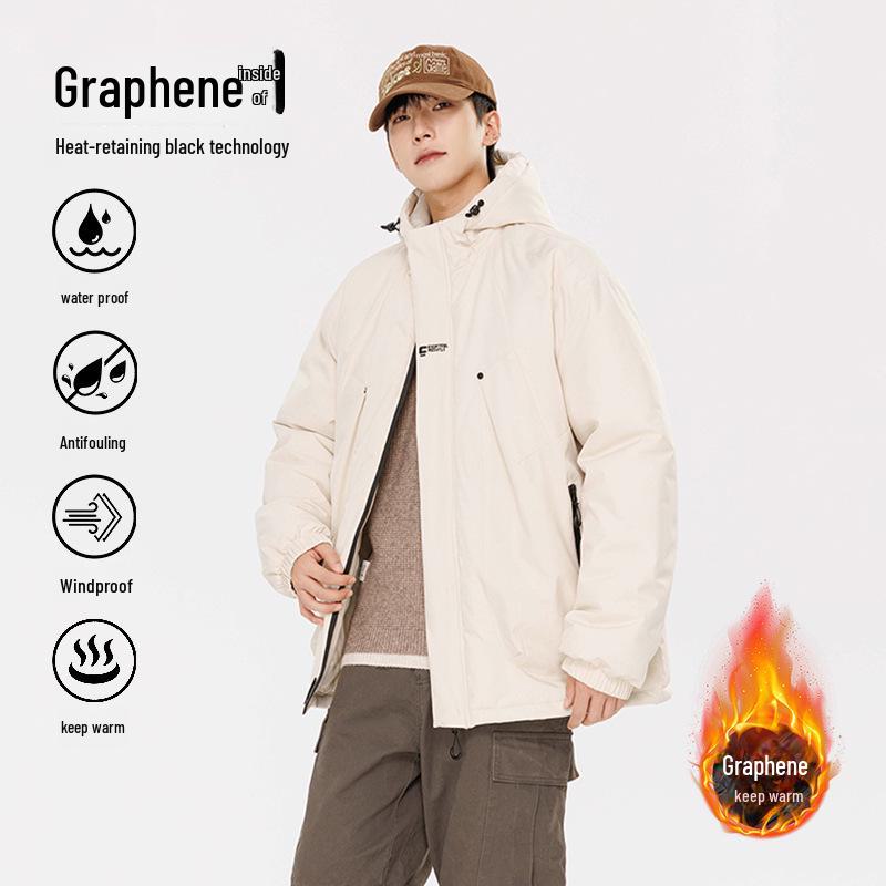 Unisex Winter Graphene Jacket: Loose, Thick, Warm, Cotton-Padded, Windproof Hooded Coat 2XL (80-92.5 kg)
Unisex Winter Graphene Jacket: Loose, Thick, Warm, Cotton-Padded, Windproof Hooded Coat 2XL (80-92.5 kg)
