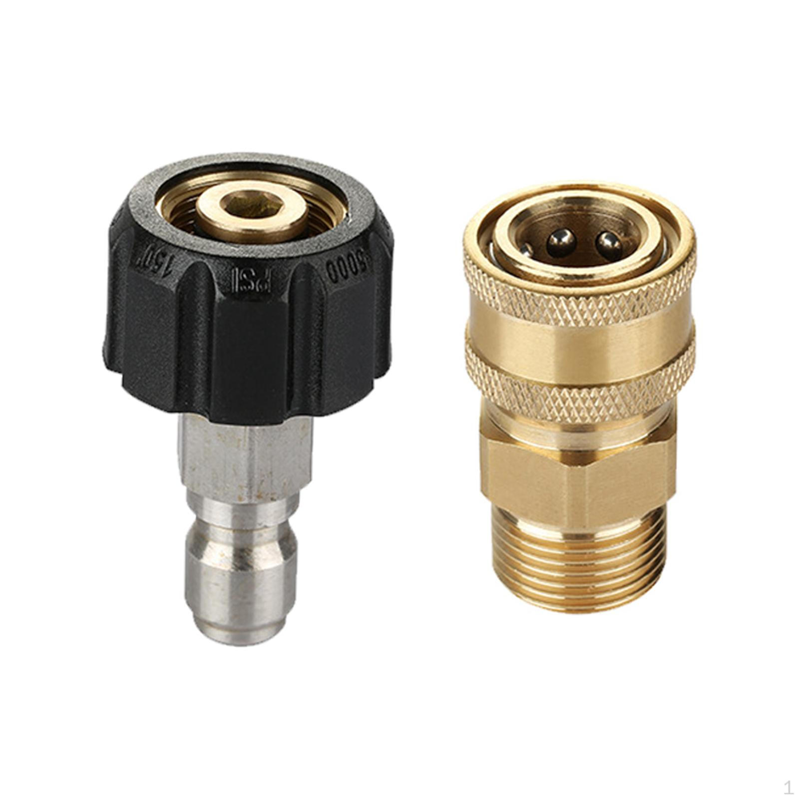 High Pressure Washer Adapter Set, Convert M22-14 to 3/8-inch Brass Fittings. Washers
High Pressure Washer Adapter Set, Convert M22-14 to 3/8-inch Brass Fittings. Washers