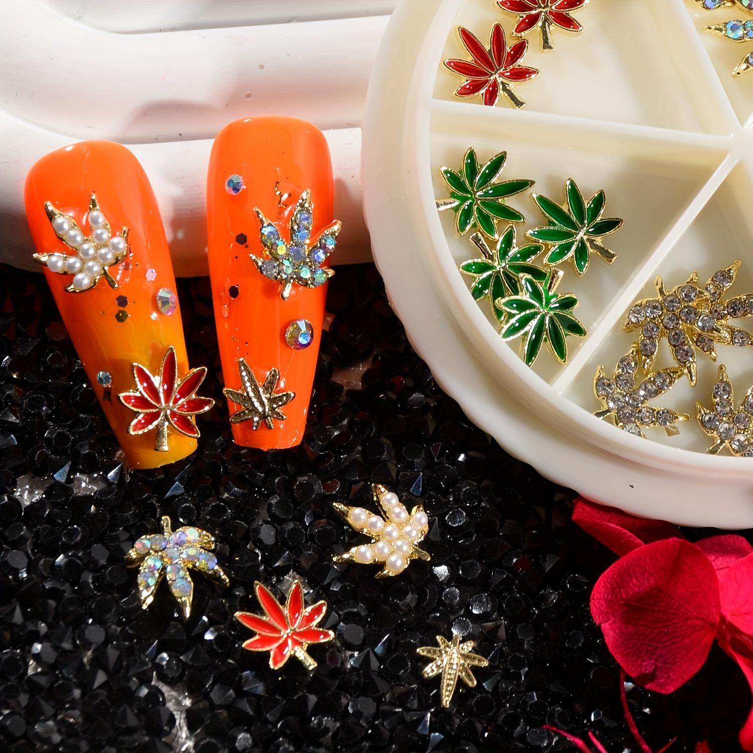 24шт гвоздь: Подвески для ногтей из кленового листа со стразами и жемчугом
24шт гвоздь: Подвески для ногтей из кленового листа со стразами и жемчугом