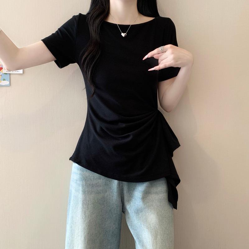 Women s Plus Size Slimming Korean Style Short-Sleeve Waist-Cinch T-Shirt for Summer 2026 2XL чорний
Women s Plus Size Slimming Korean Style Short-Sleeve Waist-Cinch T-Shirt for Summer 2026 2XL чорний