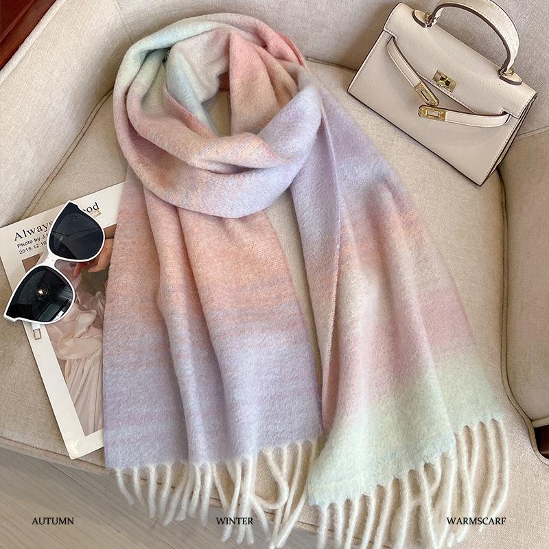 Winter Women Scarves Long Warm Gradient Imitaion Cashmere Hijab Solid Lady Shawl Wrap Female Pashmina Bandana Head Scarf 30x210cm
Winter Women Scarves Long Warm Gradient Imitaion Cashmere Hijab Solid Lady Shawl Wrap Female Pashmina Bandana Head Scarf 30x210cm