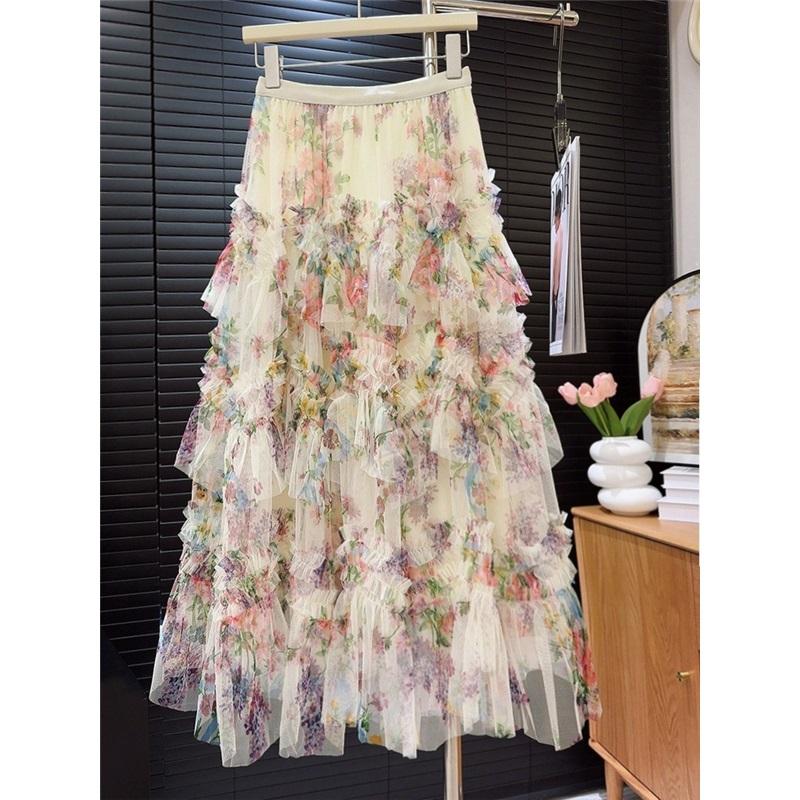 European And American Floral Print Tulle Cake Skirt Women Long Skirt Flowy Puff Skirt Elegant Maxi Skirt For Summer Fashion Party Casual Wear One Size бежевый
European And American Floral Print Tulle Cake Skirt Women Long Skirt Flowy Puff Skirt Elegant Maxi Skirt For Summer Fashion Party Casual Wear One Size бежевый