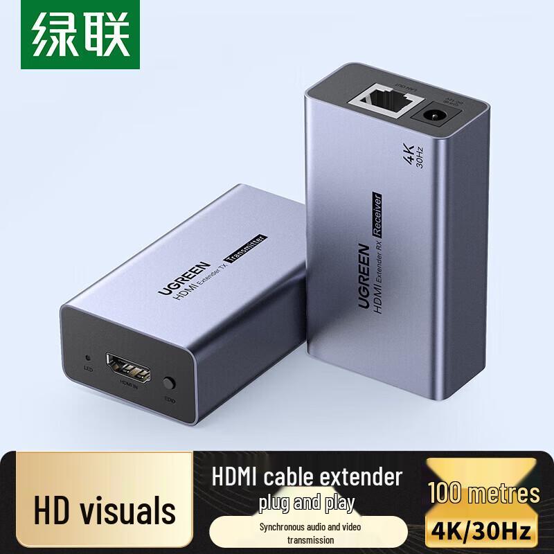 UGREEN 4K HDMI Extender 100m over Single Cat5e/6 Cable
UGREEN 4K HDMI Extender 100m over Single Cat5e/6 Cable