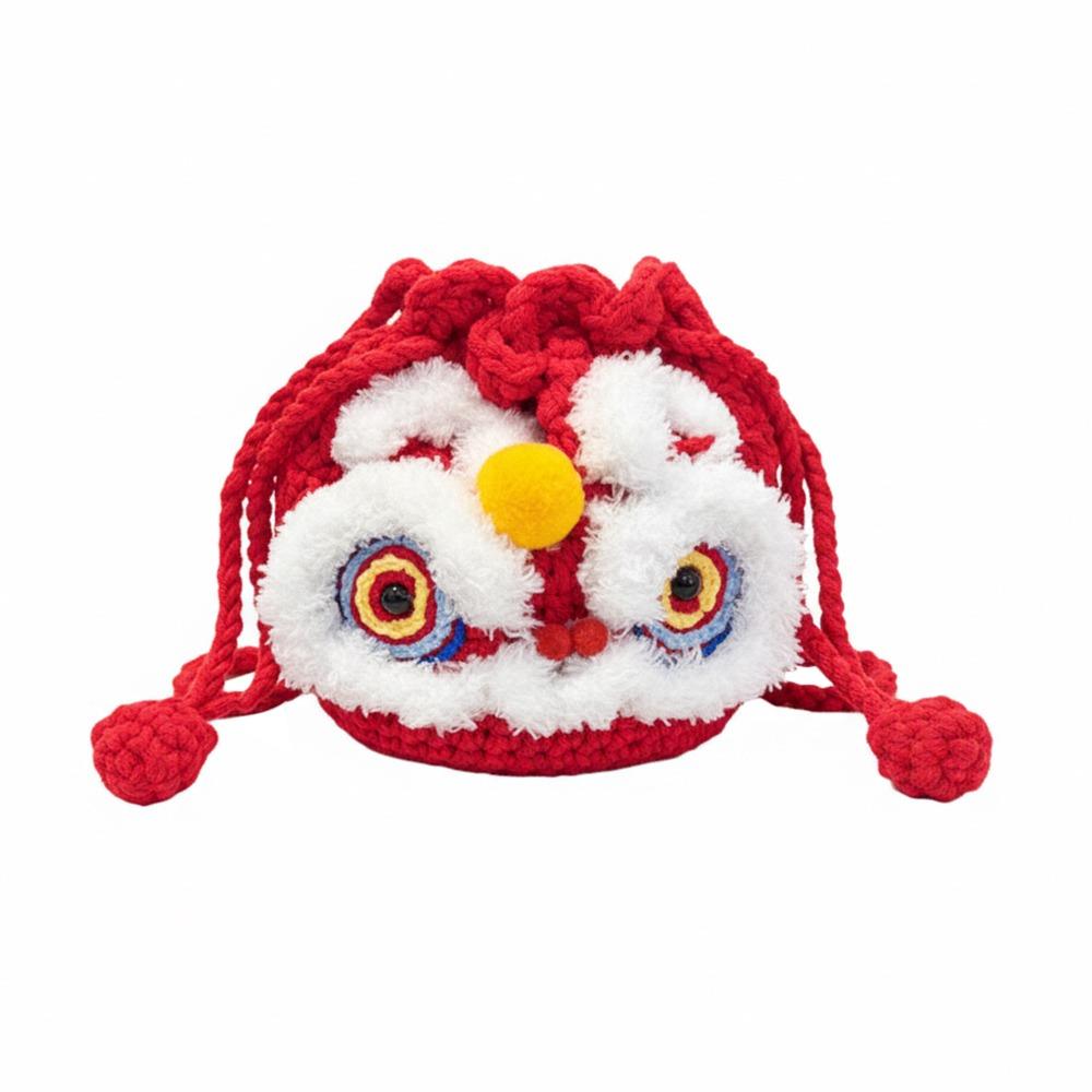 Creative Gift Handmade Kintted New Year Shoulder Bag Red Color Personality Children s Lion Bag Spring Festival Coin Purse
Creative Gift Handmade Kintted New Year Shoulder Bag Red Color Personality Children s Lion Bag Spring Festival Coin Purse