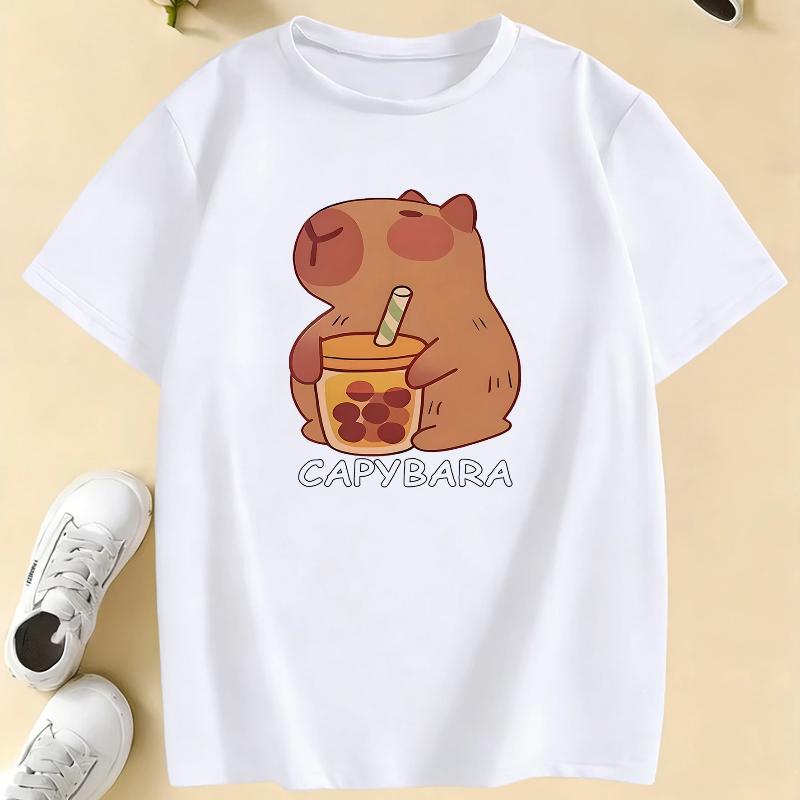 Girls Trendy Capybara Letter Print Design T Shirts Kids Children s T-shirt Boys Girls Summer Spring Casual Top Tee 100 білий
Girls Trendy Capybara Letter Print Design T Shirts Kids Children s T-shirt Boys Girls Summer Spring Casual Top Tee 100 білий