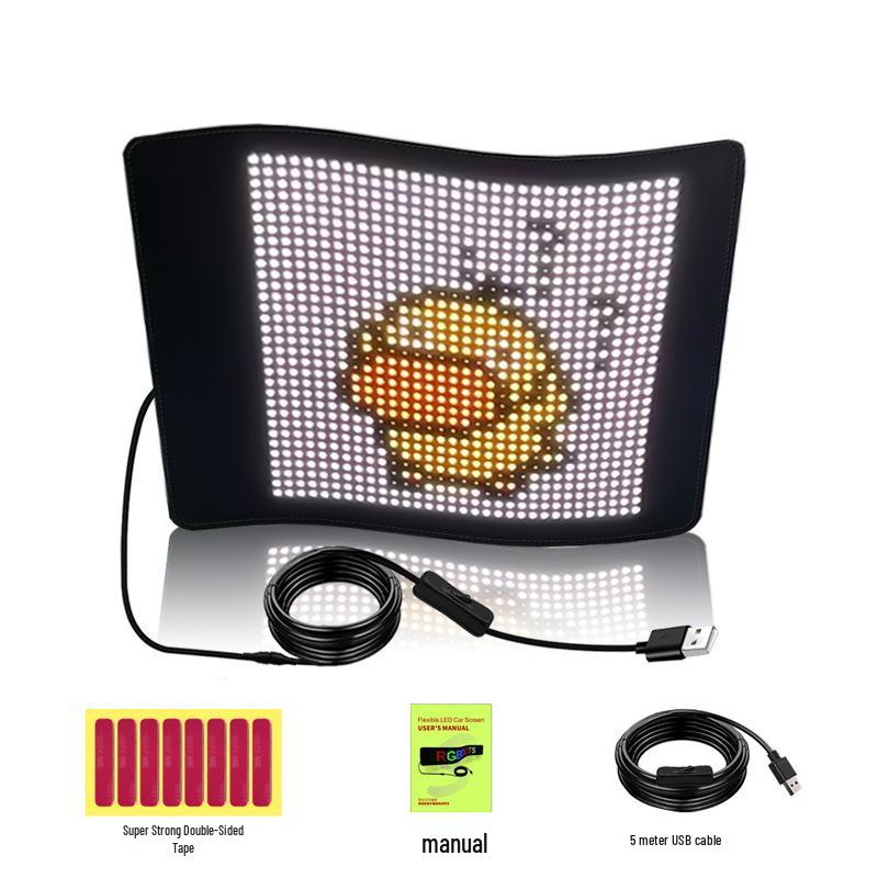 Новый гибкий светодиодный экран для выражения на заднем стекле автомобиля 230x187mm
Новый гибкий светодиодный экран для выражения на заднем стекле автомобиля 230x187mm