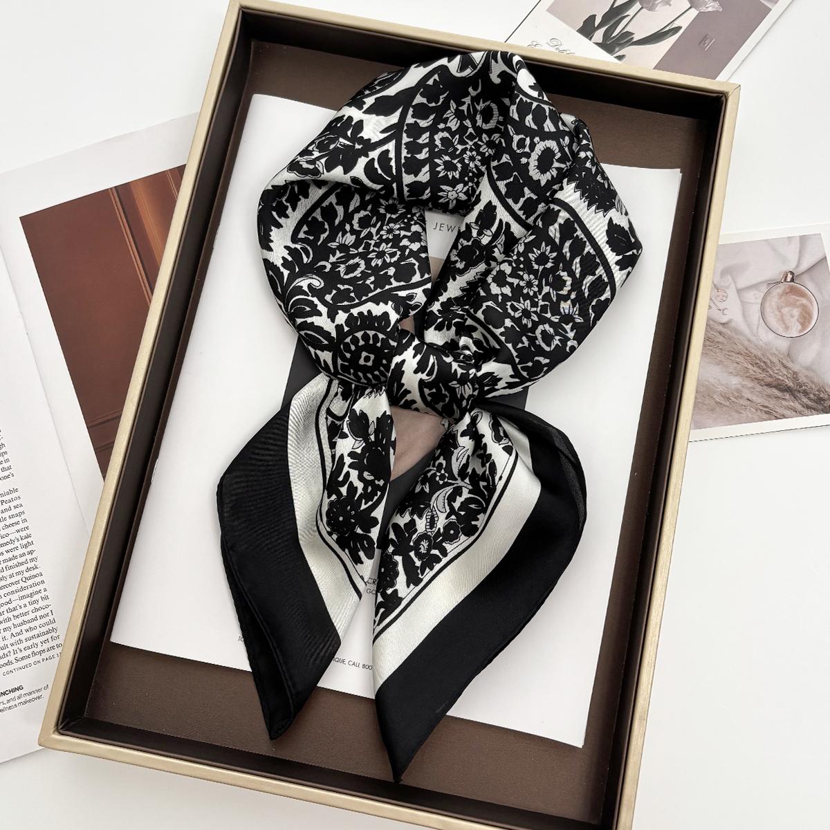 Luxury Design 70Cm Satin Square Print Scarf Women Scarves Bandana Hijab Neckerchief Shawl Kerchief Hair Band Foulard Lady 70x70CM
Luxury Design 70Cm Satin Square Print Scarf Women Scarves Bandana Hijab Neckerchief Shawl Kerchief Hair Band Foulard Lady 70x70CM