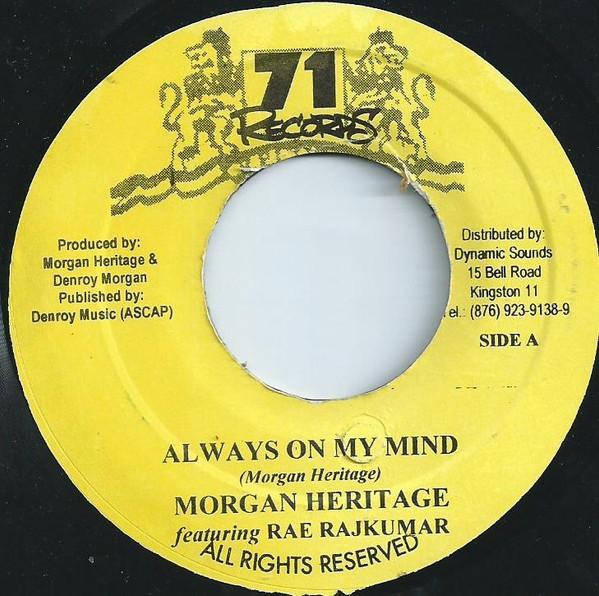 7inch Record MORGAN HERITAGE, RAE RAJKUMAR - Always On My Mind NONE 71 Records Jamaica Reggae, Ska & Dub Used
7inch Record MORGAN HERITAGE, RAE RAJKUMAR - Always On My Mind NONE 71 Records Jamaica Reggae, Ska & Dub Used