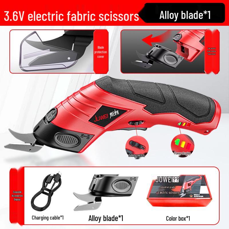 Wireless Handheld Electric Fabric Scissors with Lithium Battery for Tailoring
Wireless Handheld Electric Fabric Scissors with Lithium Battery for Tailoring