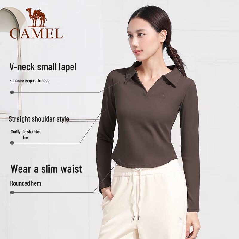 CAMEL Women s Slim-fit V-neck Long Sleeve Knit Top M
CAMEL Women s Slim-fit V-neck Long Sleeve Knit Top M