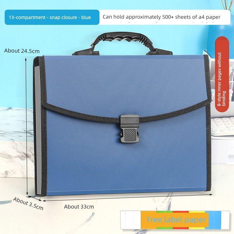 Osny Paper Bag Office Supplies for Pregnant Women File Holder Pp Plastic Buckle 13-Compartment Blue
Osny Paper Bag Office Supplies for Pregnant Women File Holder Pp Plastic Buckle 13-Compartment Blue