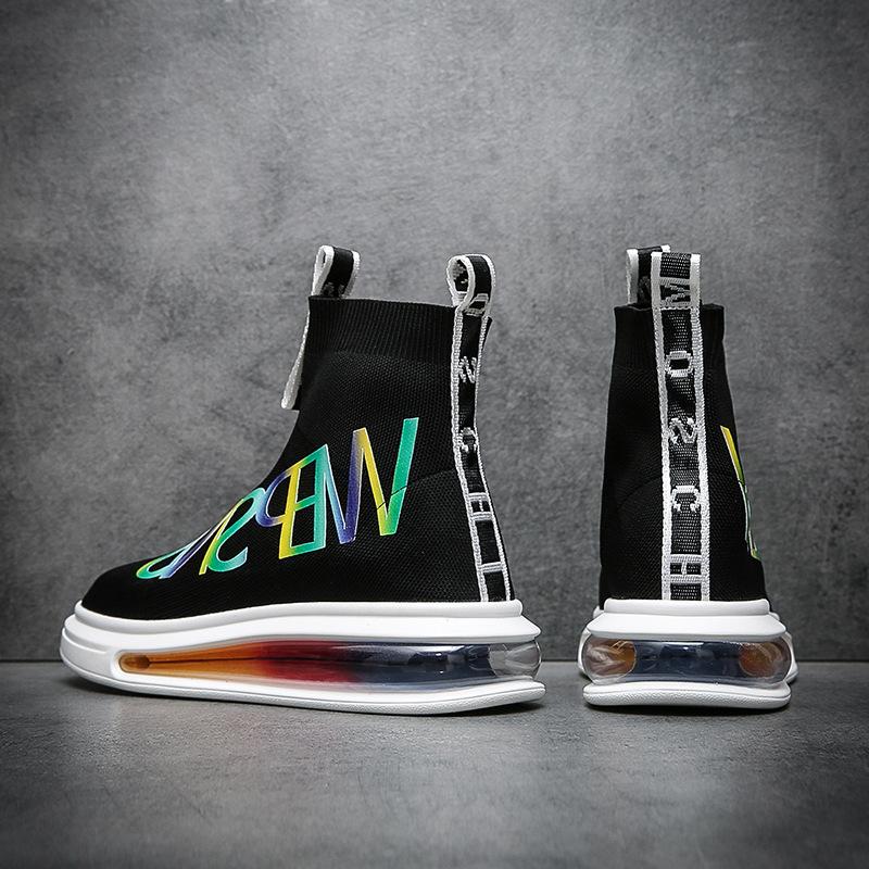 Повседневная обувь Мужские высокие носки вязаные дышащие кроссовки с мягкой подошвой на воздушной подушке для мужчин Zapatos Casuales Slip-On 43
Повседневная обувь Мужские высокие носки вязаные дышащие кроссовки с мягкой подошвой на воздушной подушке для мужчин Zapatos Casuales Slip-On 43