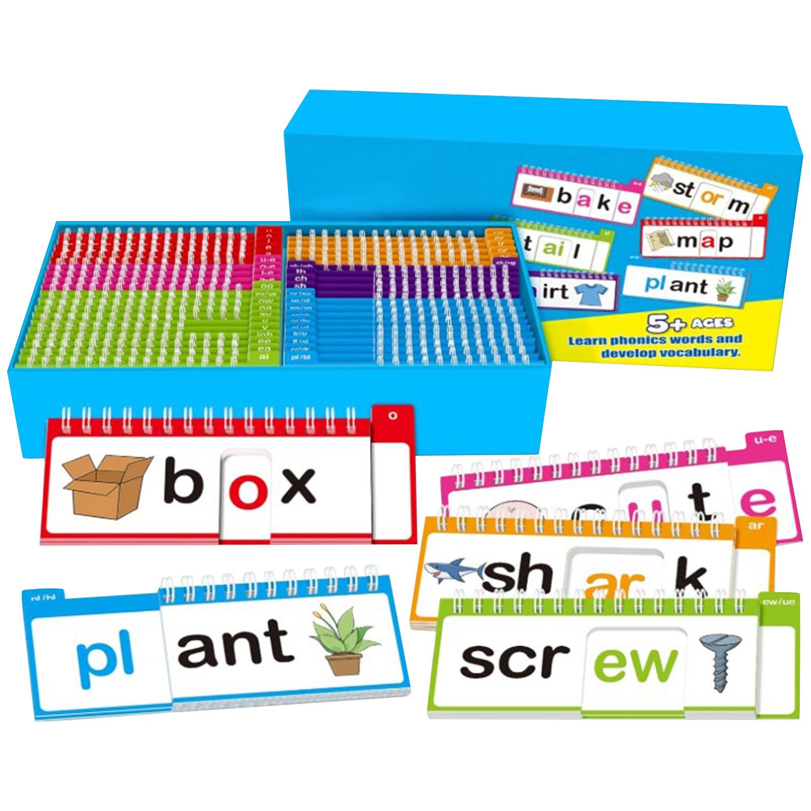 Educational Phonics Learning Flip Cards Set for Kids Ages 5 and Up Includes Word Building and Vocabulary Development Tools with Interactive Design One Size
Educational Phonics Learning Flip Cards Set for Kids Ages 5 and Up Includes Word Building and Vocabulary Development Tools with Interactive Design One Size