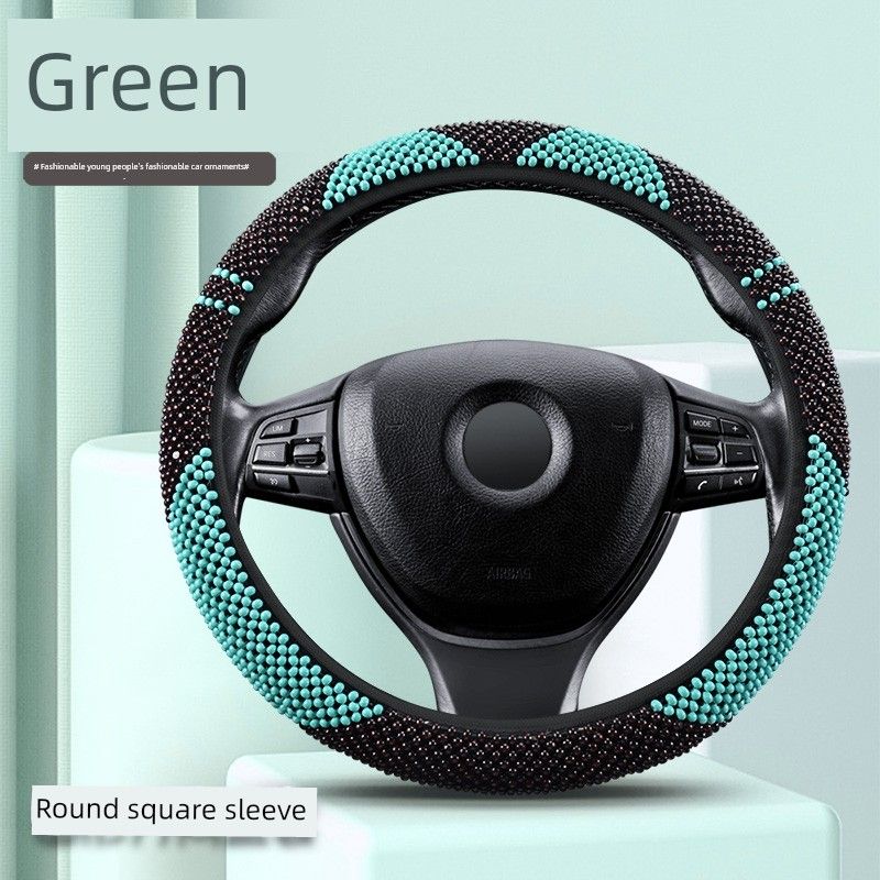 Refreshing Summer Woven Wooden Bead Breathable round Beads Car Steering Wheel Cover Neutral Cute All Year Round Non-Slip Steering Wheel Cover Round - Sprouting Green
Refreshing Summer Woven Wooden Bead Breathable round Beads Car Steering Wheel Cover Neutral Cute All Year Round Non-Slip Steering Wheel Cover Round - Sprouting Green