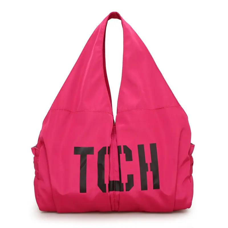 Новая модная сумка через плечо из нейлона Оксфорд с множеством карманов, большая вместимость и легкая складная сумка для отдыха, универсальная сумка для поездок на работу розовый