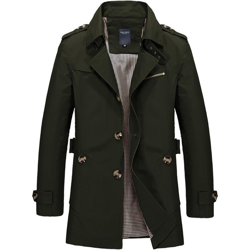 Spring and Autumn Casual Large Size Trench Coat Men s Work Coat Pure Cotton Trendy Men s New Jacket 5XL армія зелений колір
Spring and Autumn Casual Large Size Trench Coat Men s Work Coat Pure Cotton Trendy Men s New Jacket 5XL армія зелений колір