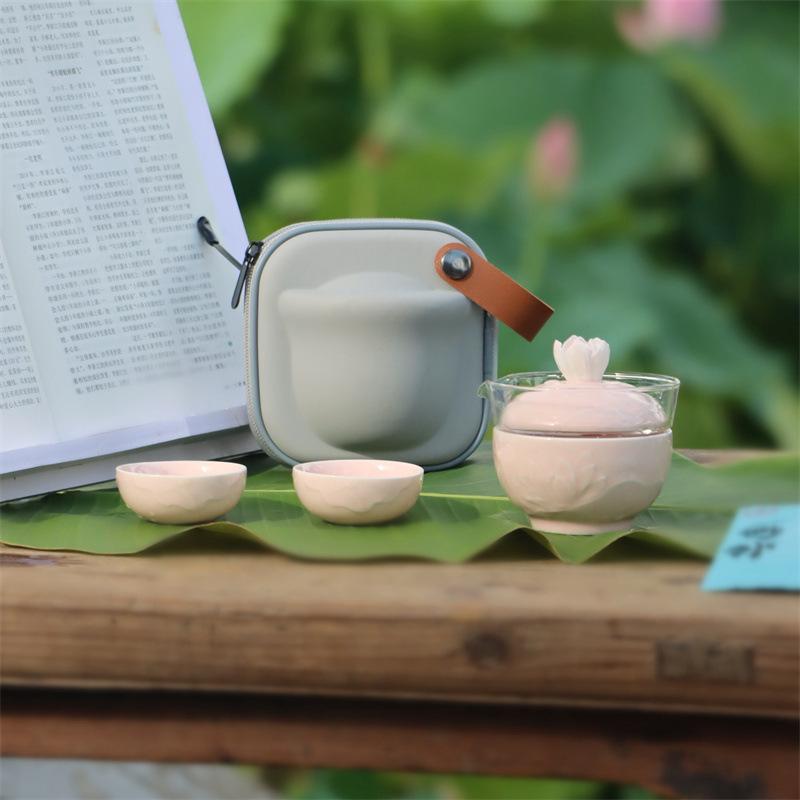 Pink Ceramic Quick Tea Cup One Pot Three Cups Outdoor Camping Portable Travel Tea Set Japanese Style Glass Tea Bowl
Pink Ceramic Quick Tea Cup One Pot Three Cups Outdoor Camping Portable Travel Tea Set Japanese Style Glass Tea Bowl