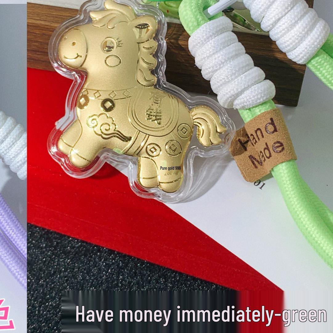 Pure 999 Gold Immediate Wealth Horse Keychain Charm - New Year Festival Gift Without Gold
Pure 999 Gold Immediate Wealth Horse Keychain Charm - New Year Festival Gift Without Gold