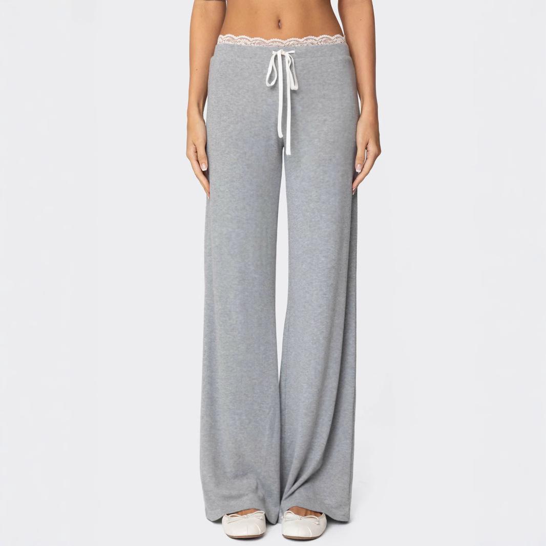 Women s Drawstring Casual Pants Straight Leg Draped Loose Lace Pants S серый
Women s Drawstring Casual Pants Straight Leg Draped Loose Lace Pants S серый