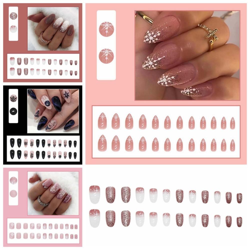 24Pcs/set Manicure Material Christmas False Nails Christmas Fake Nail Extension Party Z715
24Pcs/set Manicure Material Christmas False Nails Christmas Fake Nail Extension Party Z715