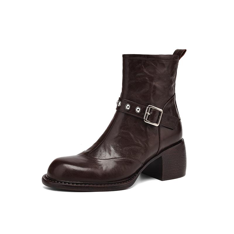 2025 Женская обувь Высокие сапоги Осенняя рабочая мода Элегантный панк Новые роскошные туфли на высоком каблуке с круглым носком из натуральной кожи Ботильоны 40 коричневый
2025 Женская обувь Высокие сапоги Осенняя рабочая мода Элегантный панк Новые роскошные туфли на высоком каблуке с круглым носком из натуральной кожи Ботильоны 40 коричневый