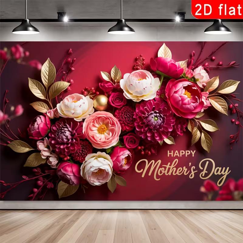 2D Happy Mother s Day Celebration Background, Luxury Flower Decor 47.2x31.5inch/120*80cm
2D Happy Mother s Day Celebration Background, Luxury Flower Decor 47.2x31.5inch/120*80cm