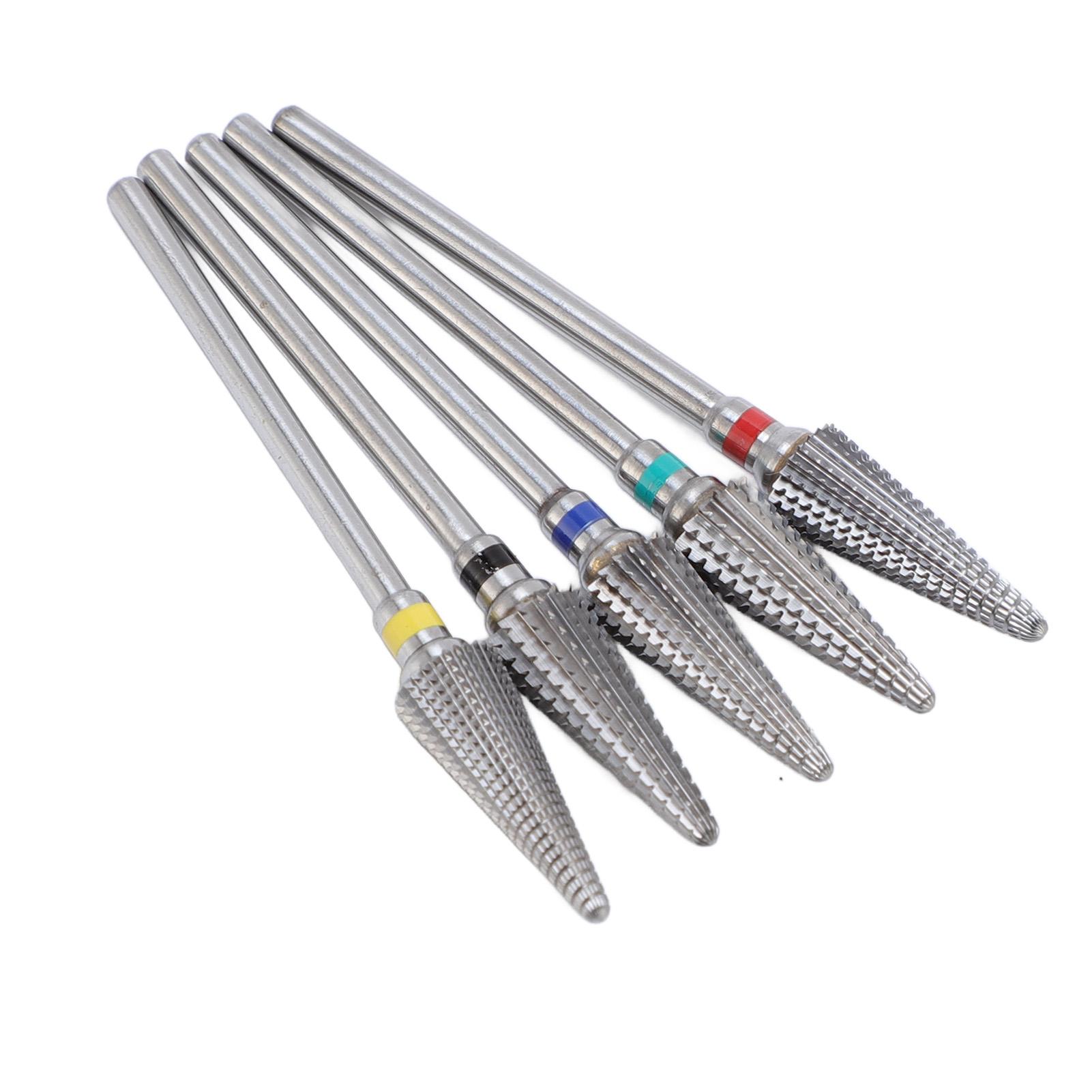 5 Pcs Tapered Nib Nail Drill Bits Tungsten Carbide Manicure Pedicure Polishing Electric Nail File Drill Bits for Acrylic Nails with Storage Boxes
5 Pcs Tapered Nib Nail Drill Bits Tungsten Carbide Manicure Pedicure Polishing Electric Nail File Drill Bits for Acrylic Nails with Storage Boxes