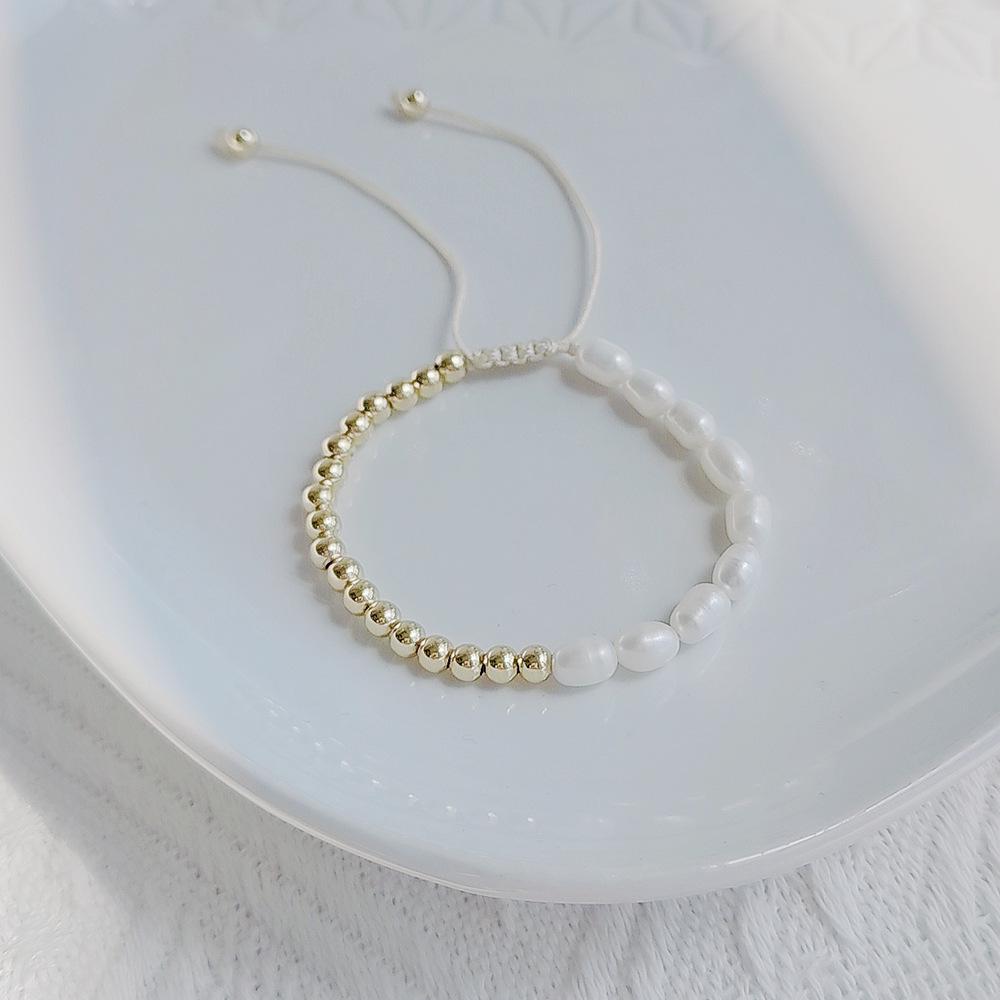 Natural Freshwater Pearl & Gold Bead DIY Handmade Bracelet - European & American Fashion, INS Style, Niche Design
Natural Freshwater Pearl & Gold Bead DIY Handmade Bracelet - European & American Fashion, INS Style, Niche Design