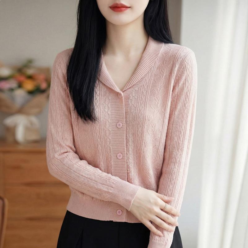 Collared Knitted Cardigan - New Spring/summer Style Long-sleeved Jacquard Loose-fitting Top Coat XL рожевий
Collared Knitted Cardigan - New Spring/summer Style Long-sleeved Jacquard Loose-fitting Top Coat XL рожевий