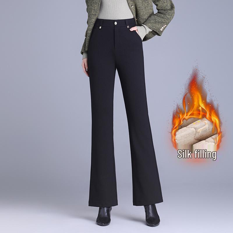 Warm High-Waist Micro Flare Pants with Detachable Liner - Silk Cotton Blend, Thick Velvet Winter Wear (2026) M for 101-110 lbs
Warm High-Waist Micro Flare Pants with Detachable Liner - Silk Cotton Blend, Thick Velvet Winter Wear (2026) M for 101-110 lbs