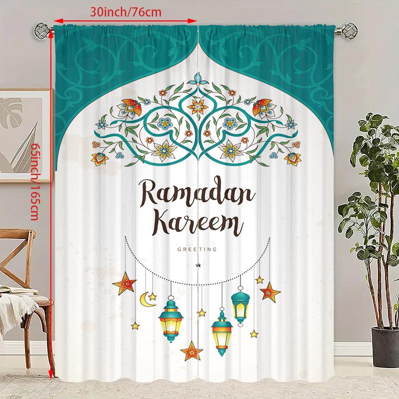2PCS- Muslim Ramadan - Printed curtain - Polyester material, suitable for bedroom, living room, study 30Wx65L(76x165CM)x2
2PCS- Muslim Ramadan - Printed curtain - Polyester material, suitable for bedroom, living room, study 30Wx65L(76x165CM)x2